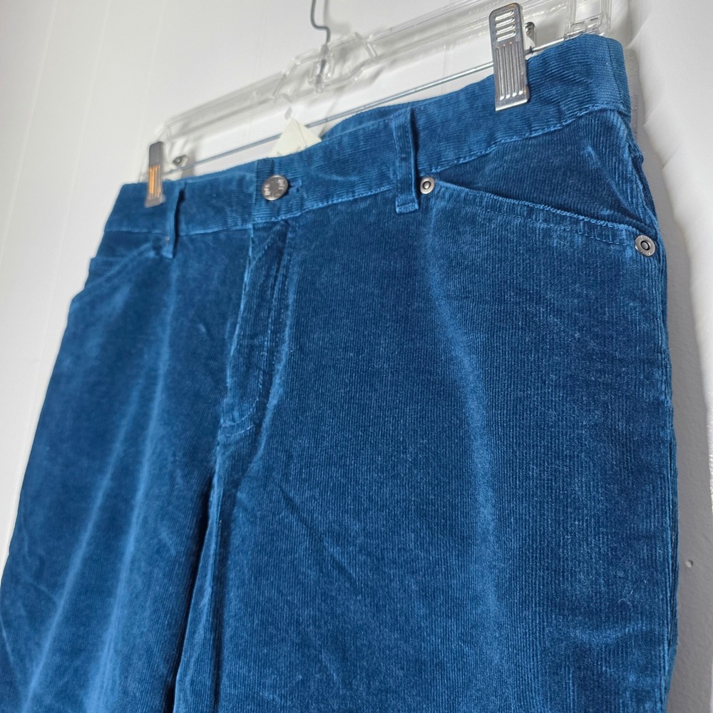 J. Jill Peacock Blue Corduroy Pants 8T Tall Stretch Flare Leg 700759 NEW